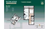 1-комн. квартира 53.14 м²  3/12 этаж | Жилой комплекс SPUTNIK AVENUE