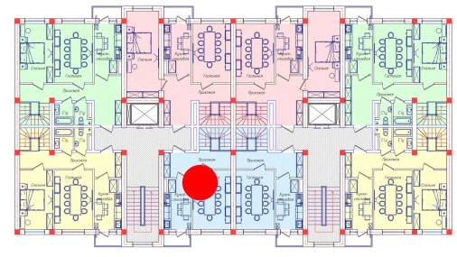 1-xonali xonadon 39.1 m²  5/8 qavat | STAR HOUSE RESIDENCE Turar-joy majmuasi