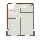 1-xonali xonadon 45.3 m²  5/9 qavat | YANGI AVLOD Turar-joy majmuasi