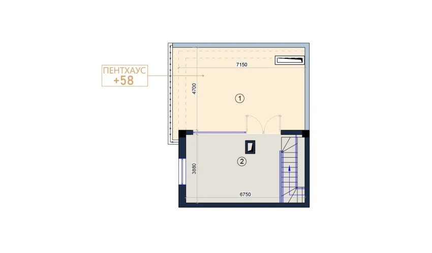 2-xonali xonadon 118 m²  9/9 qavat | KO'KSAROY Turar-joy majmuasi