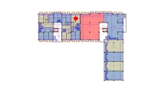 1-xonali xonadon 44.72 m²  0/10 qavat | Ko'kcha-Oqtepa Turar-joy majmuasi