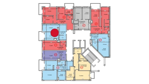 2-xonali xonadon 44.2 m²  12/14 qavat | Al-Barakat Turar-joy majmuasi