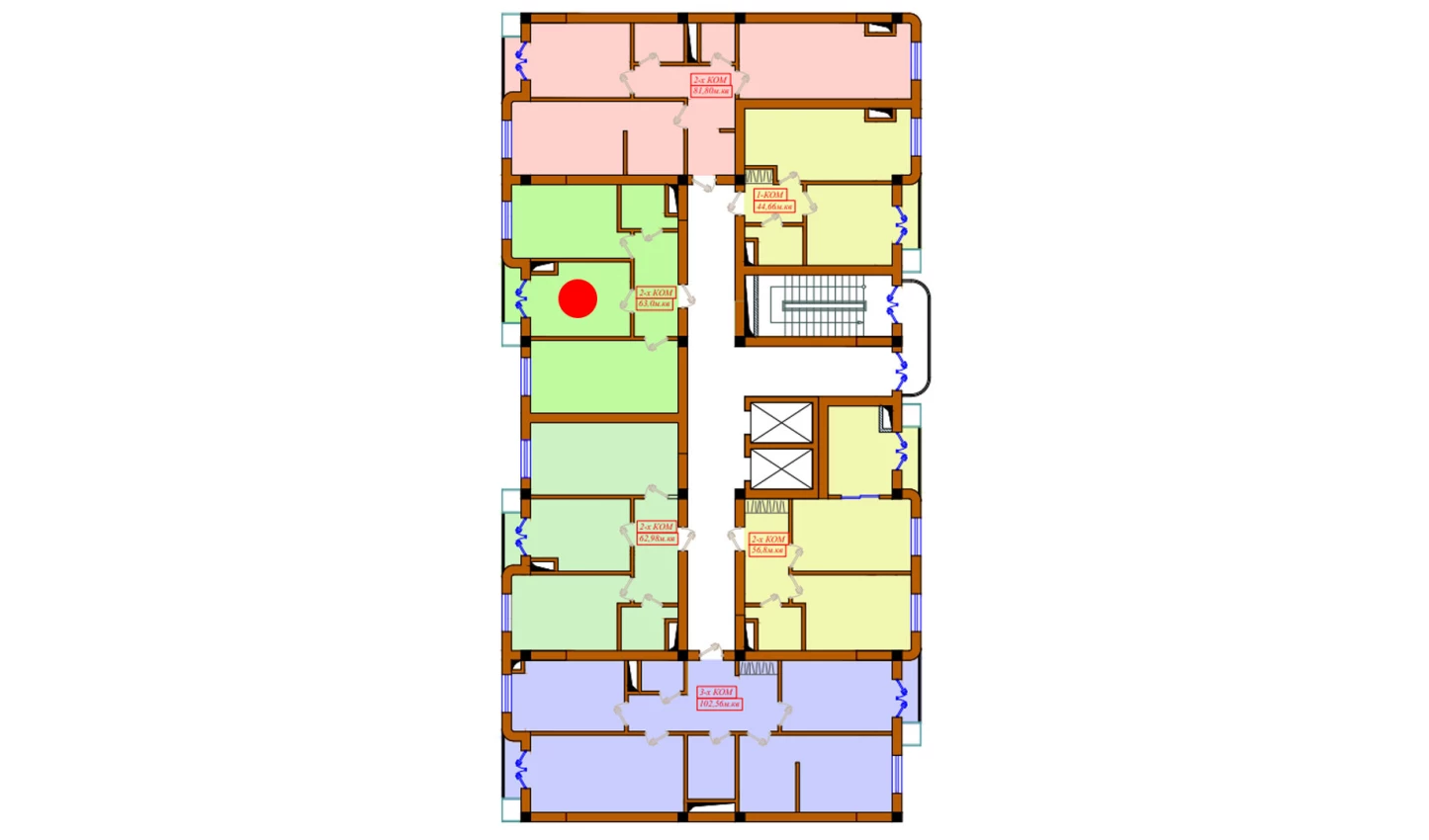 2-комн. квартира 63 м²  3/12 этаж | Жилой комплекс Aviasozlar Plaza