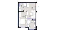 1-комн. квартира 47 м²  2/9 этаж | Жилой комплекс FLORYA RESIDENCE