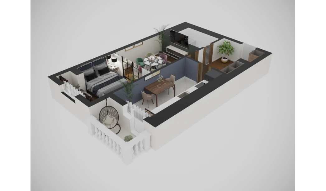 1-комн. квартира 51.33 м²  5/9 этаж | Жилой комплекс SHAYX-UL OLAM