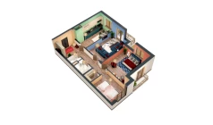 3-xonali xonadon 82.19 m²  5/9 qavat | MINGCHINOR Turar-joy majmuasi