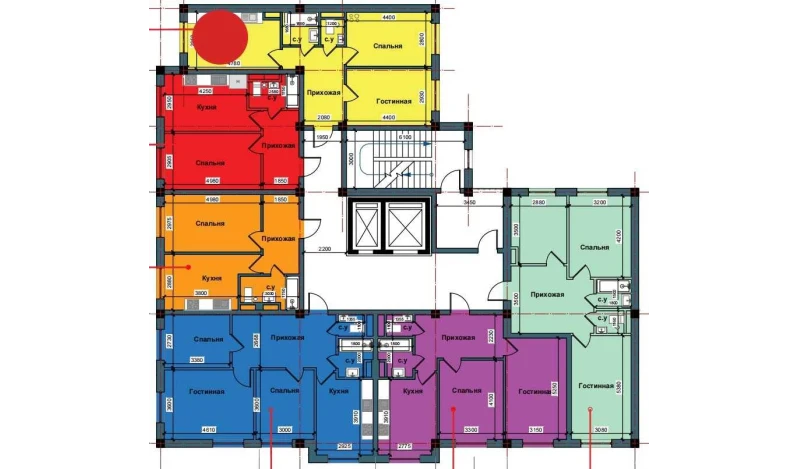 2-комнатная квартира 55.2 м²  2/10 этаж | Жилой комплекс NUR BARAKA