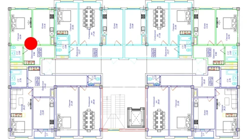 1-комнатная квартира 42.53 м²  7/8 этаж | Жилой комплекс UCHTEPA CITY