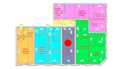 1-комнатная квартира 25.9 м²  1/16 этаж | Жилой комплекс DO'MBIROBOD RESIDENCE