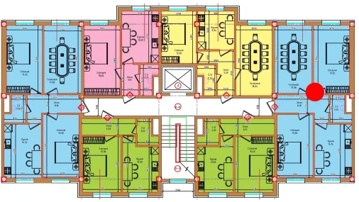 3-комнатная квартира 76.96 м²  1/8 этаж | Жилой комплекс Markaz