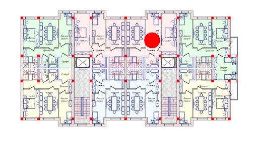 3-xonali xonadon 64.7 m²  8/8 qavat | STAR HOUSE RESIDENCE Turar-joy majmuasi