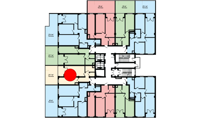 1-комнатная квартира 75.8 м²  3/16 этаж | Жилой комплекс Musaffo