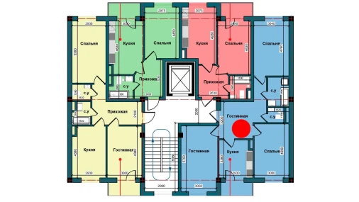 3-комнатная квартира 83 м²  8/9 этаж | Жилой комплекс NUR BARAKA