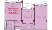 2-комн. квартира 64.5 м²  1/16 этаж | Жилой комплекс Bodomzor