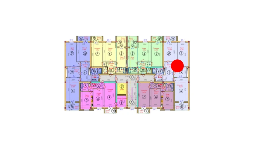4-комнатная квартира 112.8 м²  4/9 этаж | Жилой комплекс SAMARQAND CITY