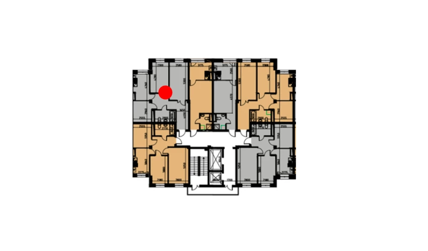 2-xonali xonadon 59.05 m²  2/10 qavat | YANGIOBOD RESIDENCE Turar-joy majmuasi