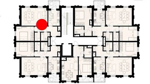 2-xonali xonadon 59.94 m²  7/9 qavat | SHARQ Turar-joy majmuasi