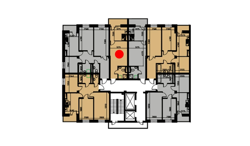 1-комн. квартира 29.24 м²  3/10 этаж | Жилой комплекс YANGIOBOD RESIDENCE