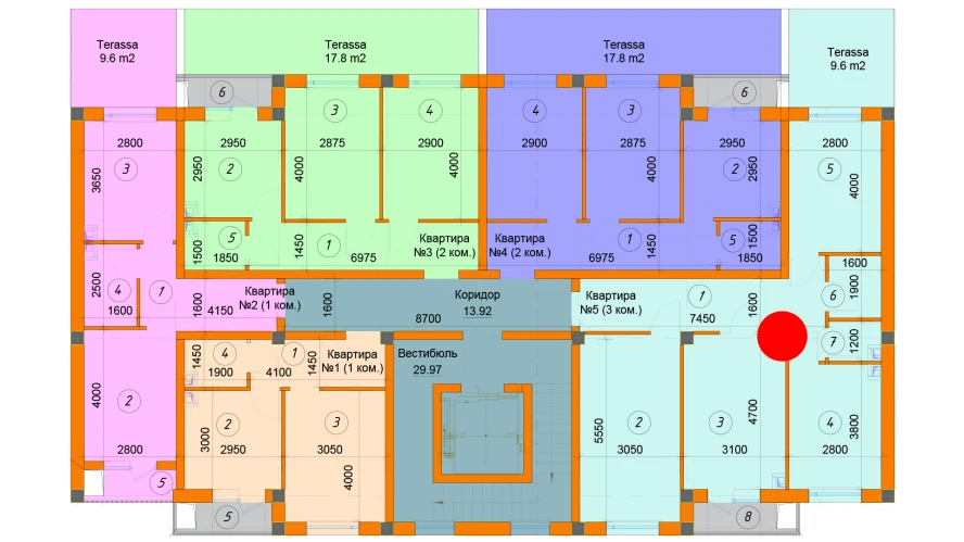 3-комн. квартира 75.44 м²  2/7 этаж | Жилой комплекс SABZAVOT CITY