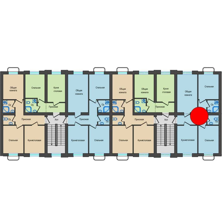 3-xonali xonadon 69 m²  2/5 qavat | Shahri Kitob City Turar-joy majmuasi