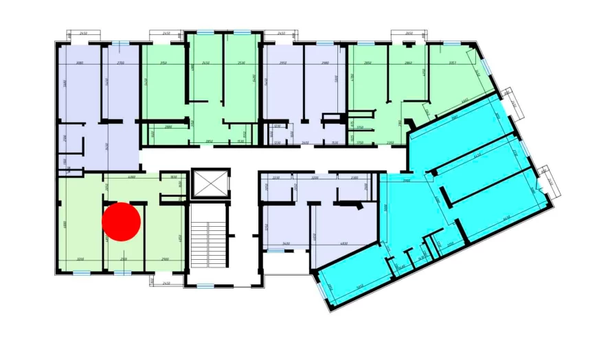 2-xonali xonadon 58.74 m²  10/10 qavat | Ko'kcha-Oqtepa Turar-joy majmuasi