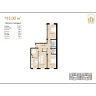 3-xonali xonadon 105.02 m²  1/10 qavat | Ko'kcha-Oqtepa Turar-joy majmuasi