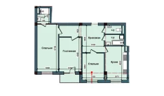 3-комн. квартира 98.4 м²  10/11 этаж | Жилой комплекс NUR BARAKA