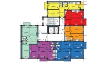 1-xonali xonadon 44.2 m²  6/10 qavat | NUR BARAKA Turar-joy majmuasi