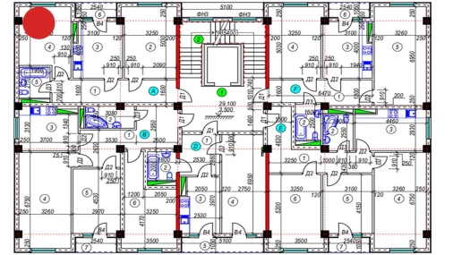 2-xonali xonadon 62.14 m²  3/10 qavat | Star House Andijon Turar-joy majmuasi