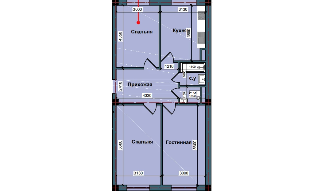 3-комн. квартира 79.4 м²  1/9 этаж | Жилой комплекс NUR BARAKA