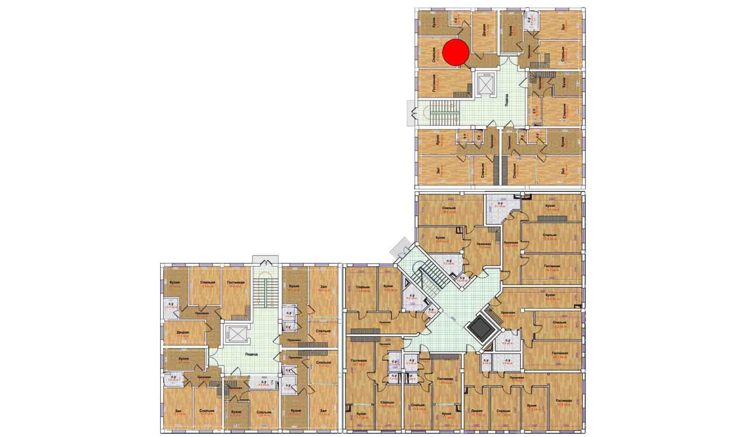3-комн. квартира 62.3 м²  1/9 этаж | Жилой комплекс MBG