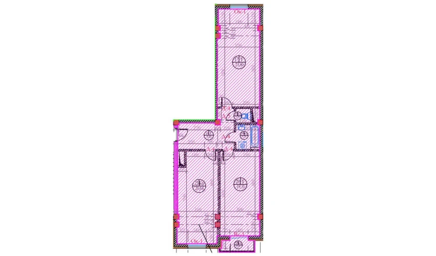 3-xonali xonadon 86 m²  4/8 qavat | Ziynat Capital Turar-joy majmuasi