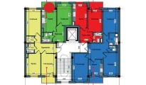 1-xonali xonadon 41.9 m²  5/9 qavat | NUR BARAKA Turar-joy majmuasi