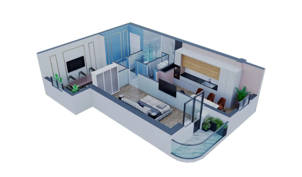 2-комн. квартира 71.53 м²  5/10 этаж | Жилой комплекс Ooo Angren smart city 1