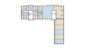 1-xonali xonadon 44.72 m²  0/10 qavat | Ko'kcha-Oqtepa Turar-joy majmuasi