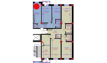 2-xonali xonadon 66.4 m²  3/10 qavat | Ko'kcha-Oqtepa Turar-joy majmuasi
