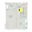 1-xonali xonadon 95.5 m²  1/9 qavat | YANGI AVLOD Turar-joy majmuasi