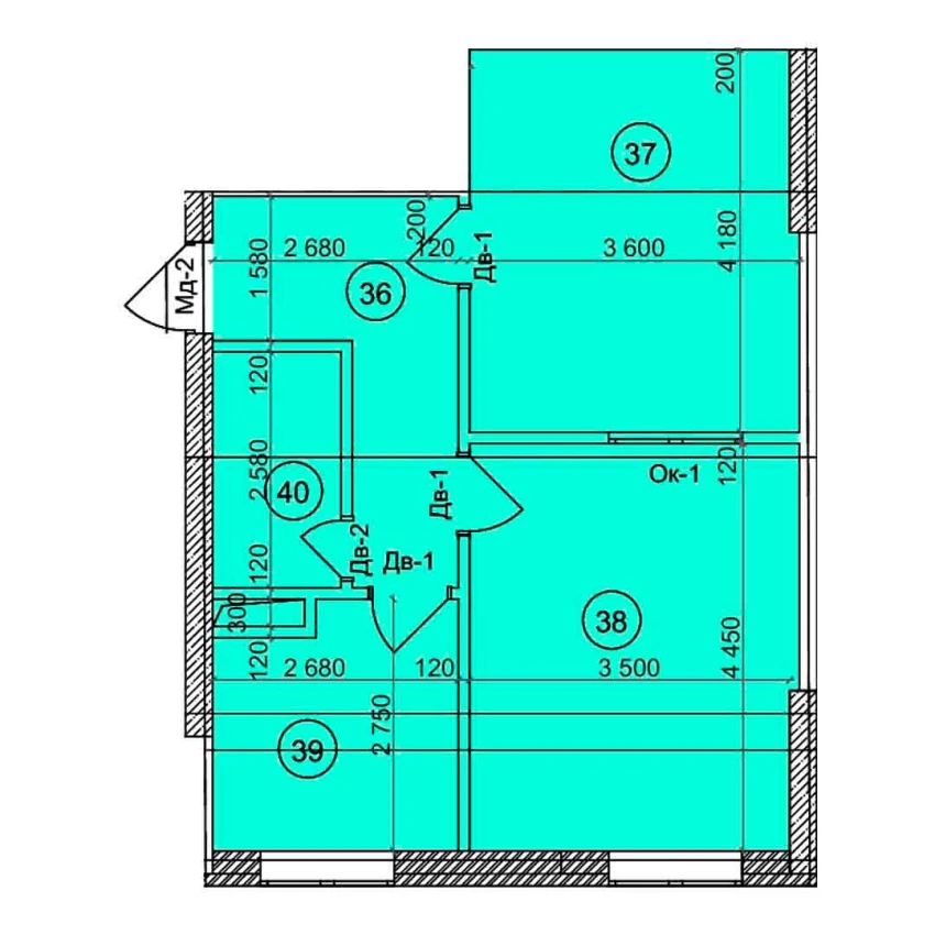2-комн. квартира 51.1 м²  4/9 этаж | Жилой комплекс Uchtepa Avenue