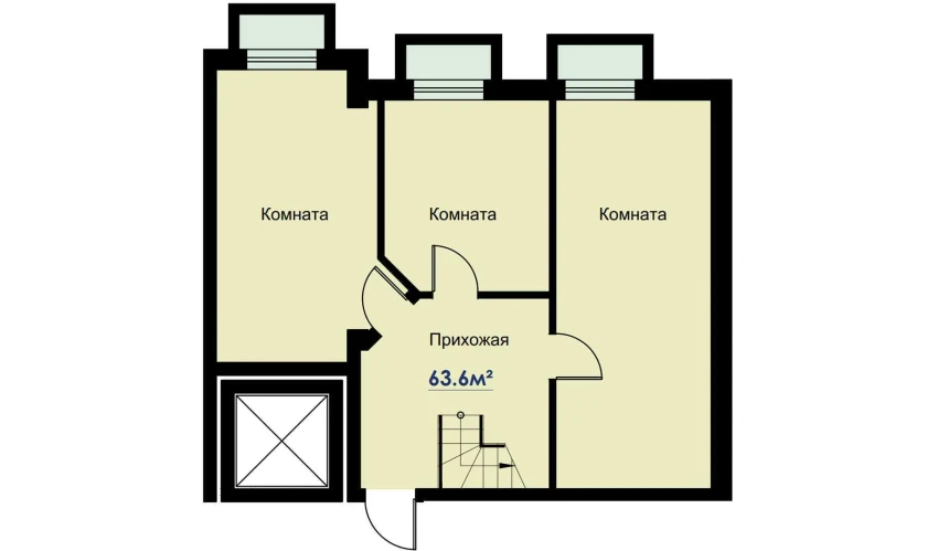 3-комнатная квартира 133.2 м²  1/6 этаж | Жилой комплекс CHOSHTEPA GARDEN