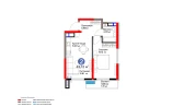 2-комн. квартира 45.12 м²  7/16 этаж | Жилой комплекс BI SAN'AT
