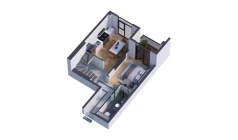1-xonali xonadon 81.47 m²  7/7 qavat | Bochka Resort Turar-joy majmuasi