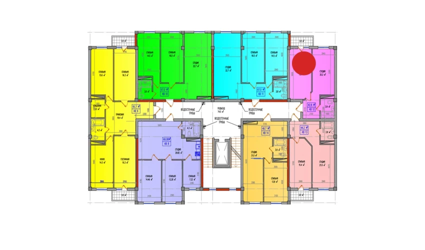 3-xonali xonadon 42.8 m²  2/9 qavat | Yuksalish Nurafshon Turar-joy majmuasi