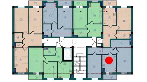 2-комнатная квартира 122.6 м²  7/7 этаж | Жилой комплекс Bristol