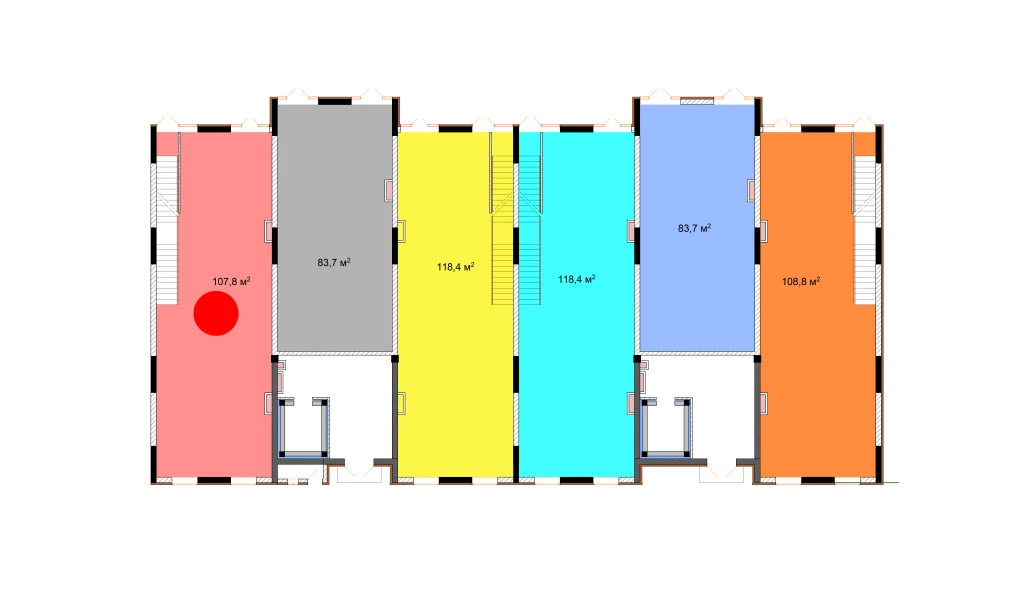 1-xonali xonadon 107.8 m²  1/9 qavat | Uchtepa Avenue Turar-joy majmuasi