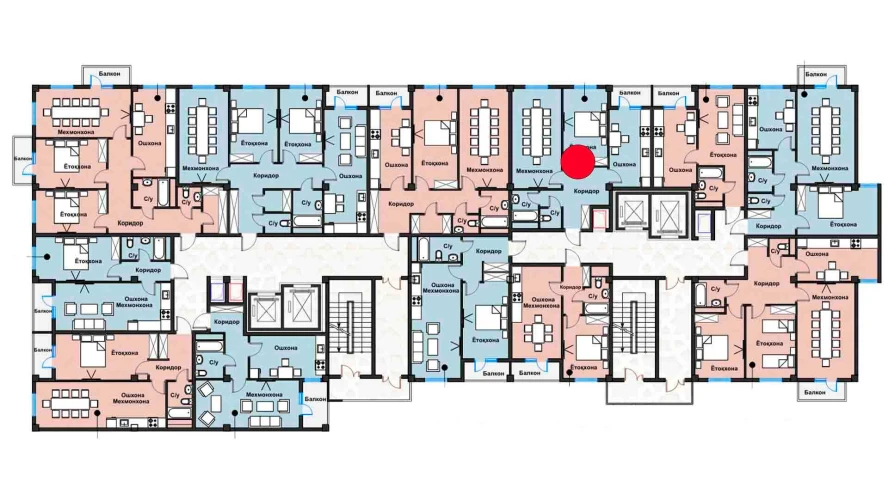 2-комн. квартира 60.48 м²  8/12 этаж | Жилой комплекс Zangota City 1 -ETAP