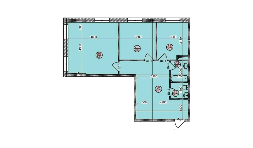 2-xonali xonadon 78.82 m²  8/9 qavat | Uchtepa Avenue Turar-joy majmuasi