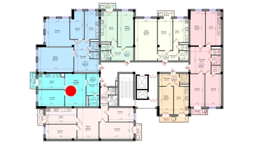 2-xonali xonadon 67.5 m²  2/12 qavat | Zamin Jizzax Turar-joy majmuasi