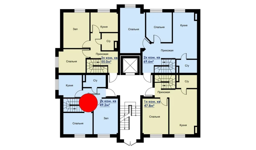 2-комнатная квартира 97 м²  1/6 этаж | Жилой комплекс CHOSHTEPA GARDEN