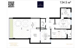 3-xonali xonadon 134.5 m²  13/13 qavat | ORZU SAROYI Turar-joy majmuasi