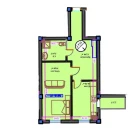 1-xonali xonadon 53.6 m²  5/11 qavat | ANHOR AVENUE Turar-joy majmuasi